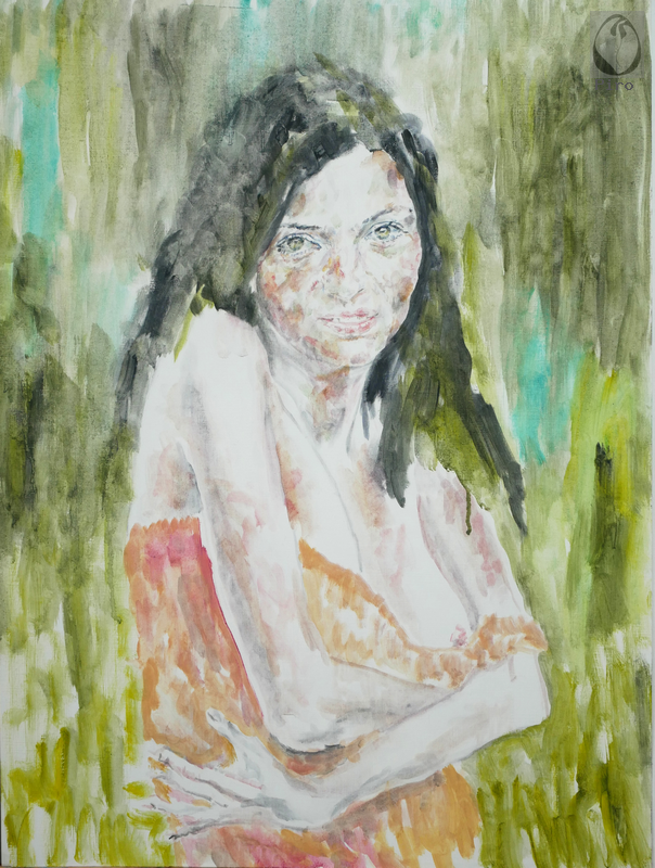 oil on paper - olio su carta di Piro